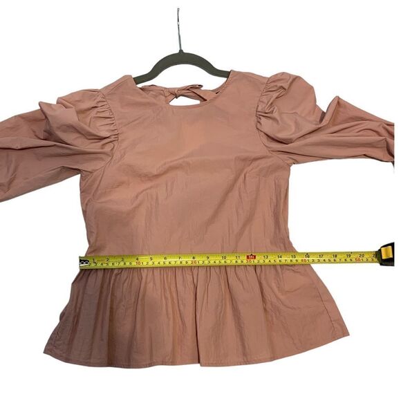 H&M Divided Pink Ruffled Tie Back Top - Picture 10 of 10